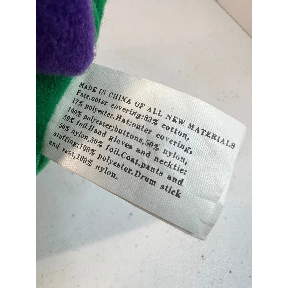 Vintage 1994 Avon Christmas Toy Soldier Drummer Teddy Bear Plush White 11 Inch
